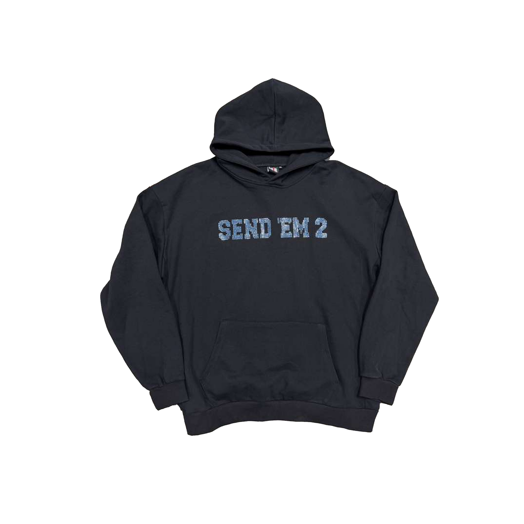 Heaven Arc Logo Rhinestone Hoodie Black/ Blue