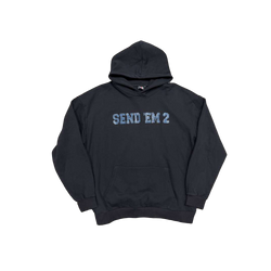 Heaven Arc Logo Rhinestone Hoodie Black/ Blue