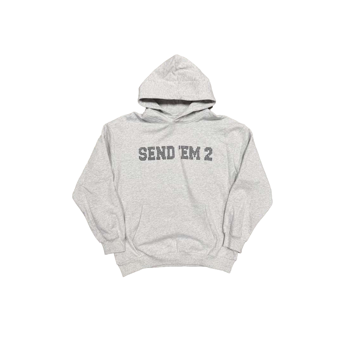 Heaven Arc Logo Rhinestone Hoodie Grey/Black