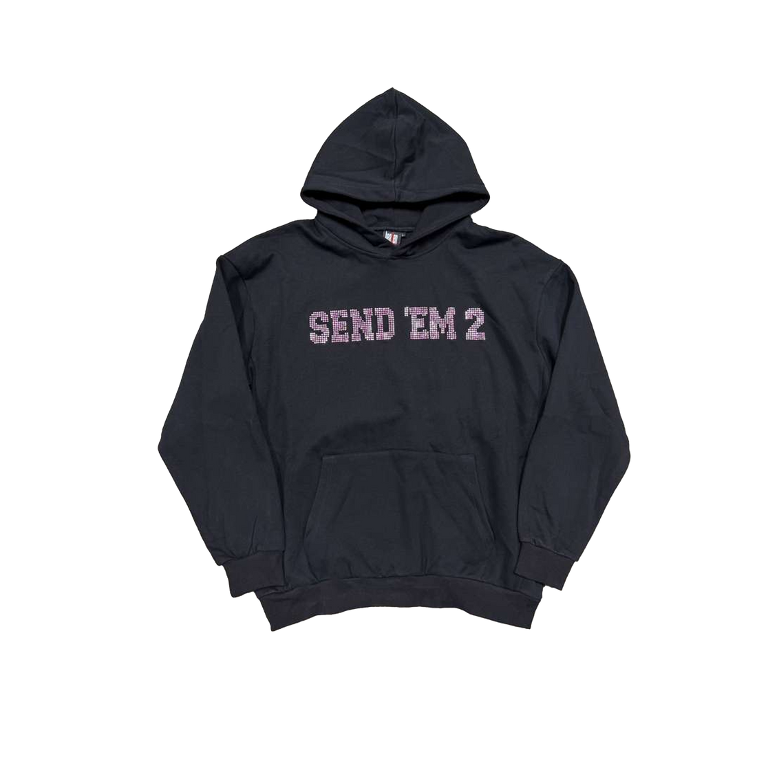 Heaven Arc Logo Rhinestone Hoodie Black/Pink