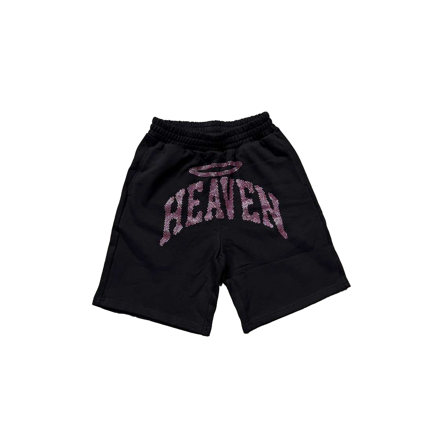 Heaven Arc Logo Rhinestone Short Black/Pink