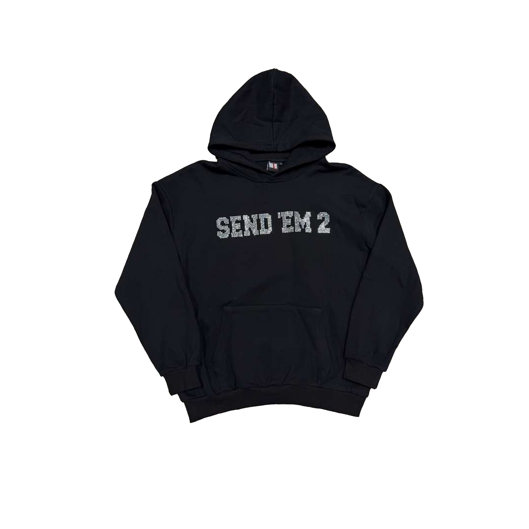 Heaven Arc Logo Rhinestone Hoodie Black/White