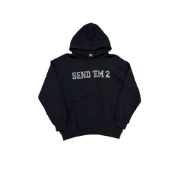 Heaven Arc Logo Rhinestone Hoodie Black/White