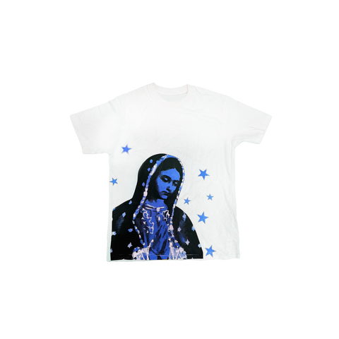 VIRGEN DE GUADALUPE/ARC LOGO TEE (WHITE/BLUE)
