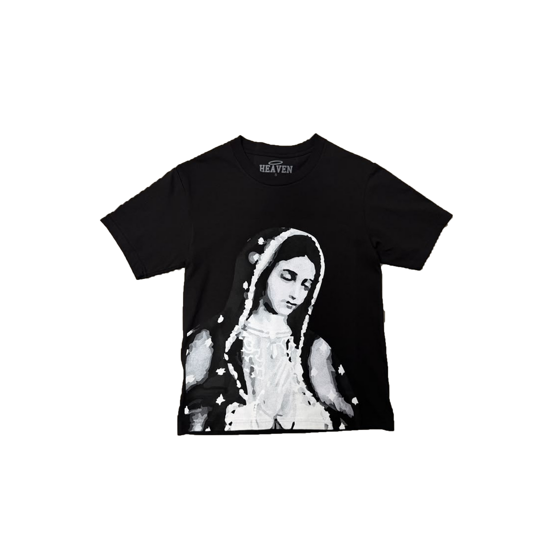 VIRGEN DE GUADALUPE/ARC LOGO TEE (BLACK/CREAM)