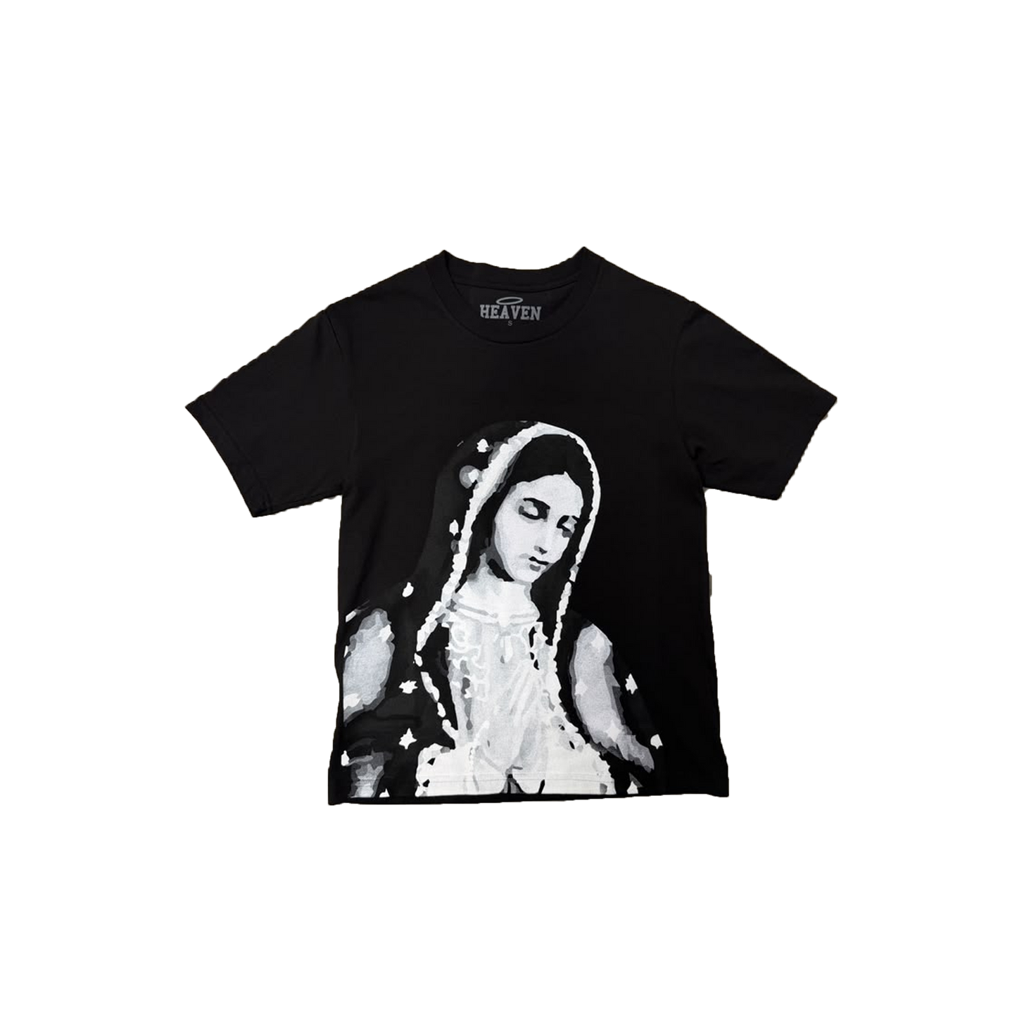 VIRGEN DE GUADALUPE/ARC LOGO TEE (BLACK/CREAM)