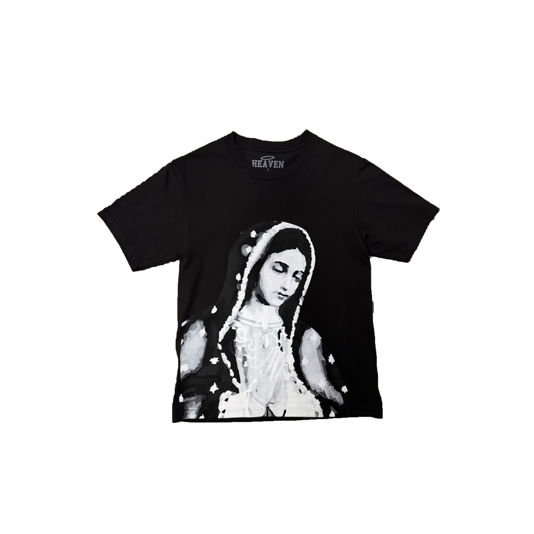 VIRGEN DE GUADALUPE/ARC LOGO TEE (BLACK/CREAM)