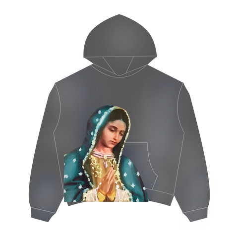 VIRGEN DE GUADALUPE HOODIE (GREY)