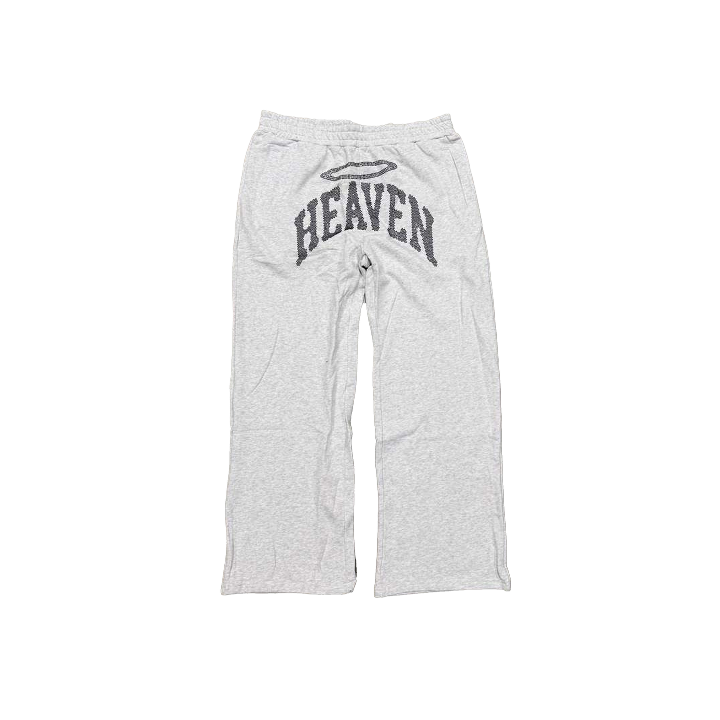 Heaven Rhinestone Relaxed Sweatpants (Grey/Black)