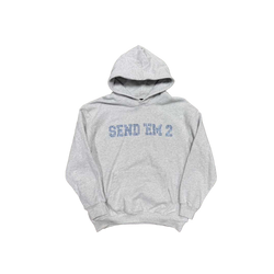 Heaven Arc Logo Rhinestone Hoodie Grey/Blue