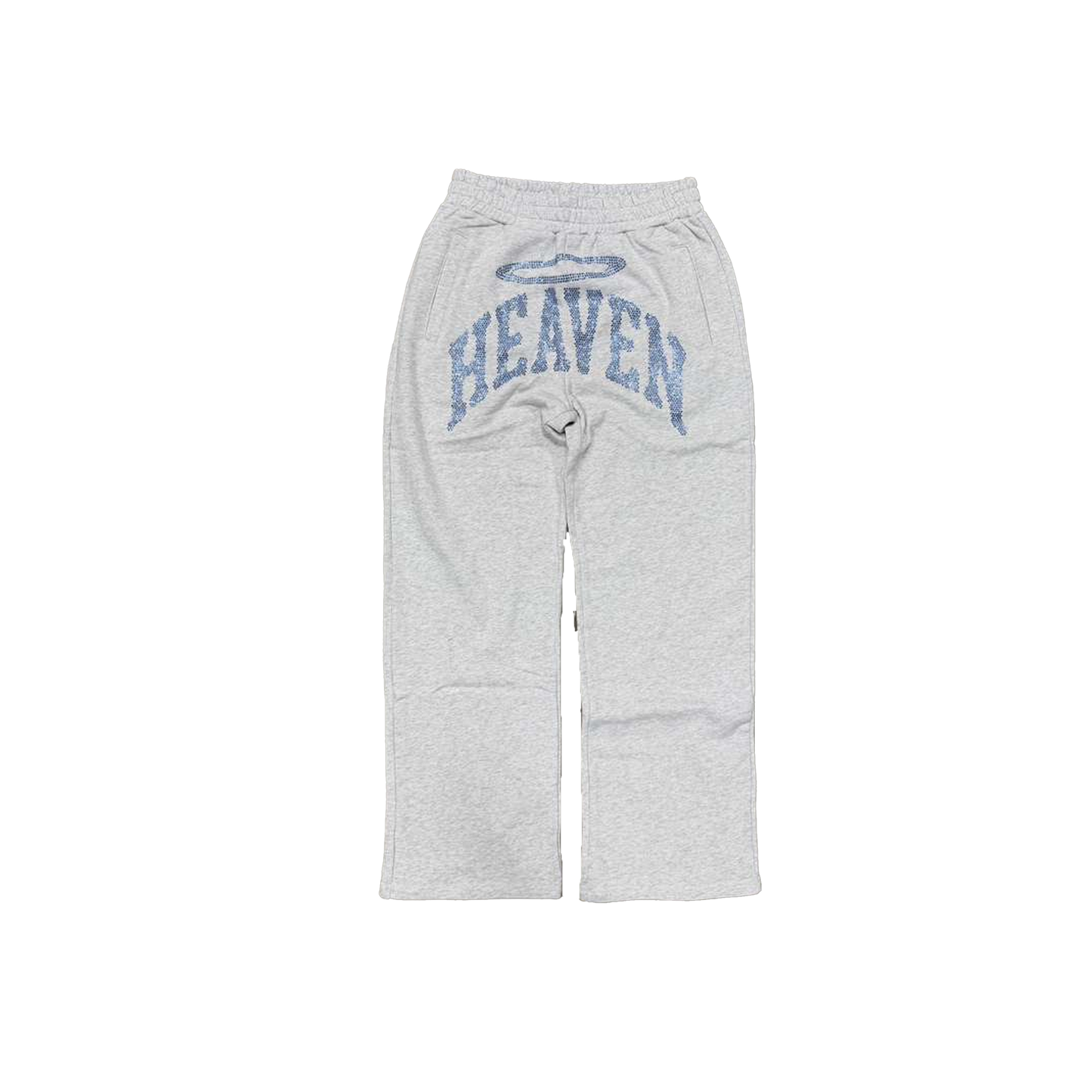 Heaven Rhinestone Relaxed Sweatpants (Grey/Blue)