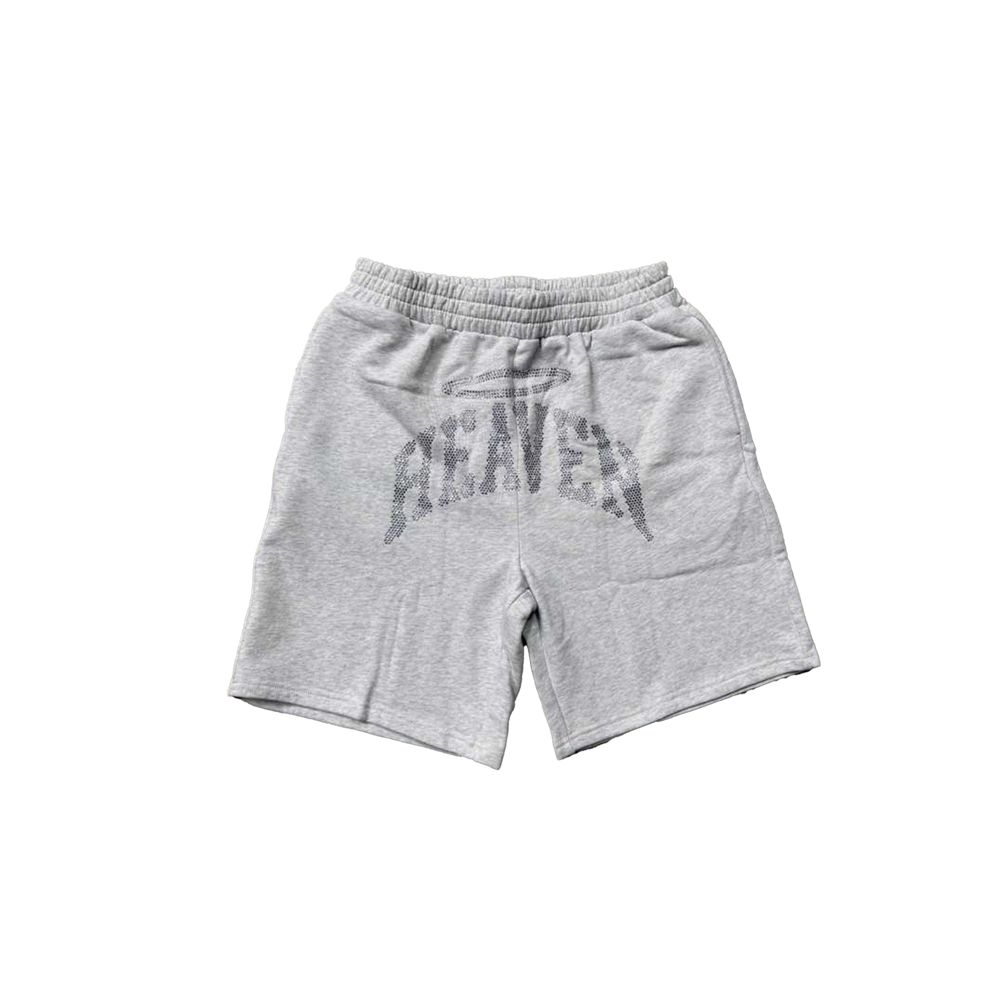 Heaven Arc Logo Rhinestone Short Grey/White