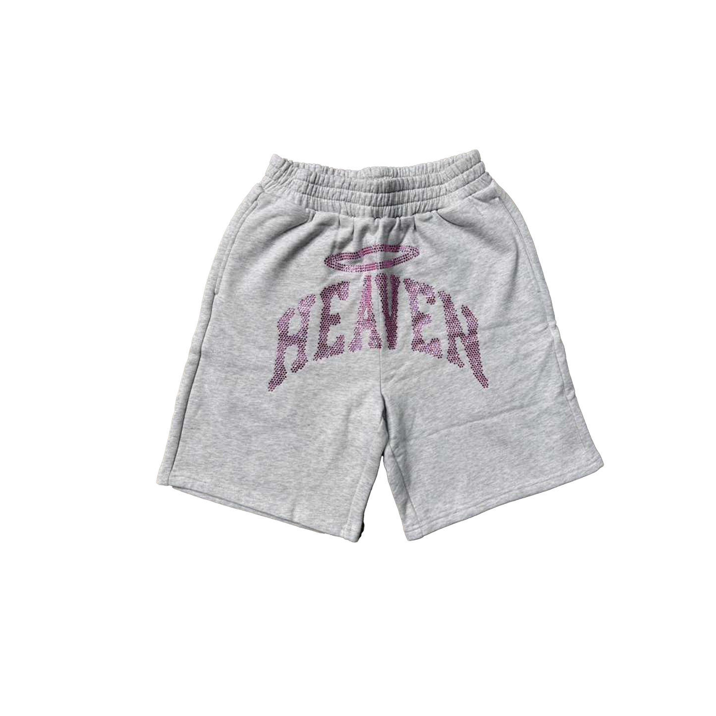 Heaven Arc Logo Rhinestone Short Grey/Pink