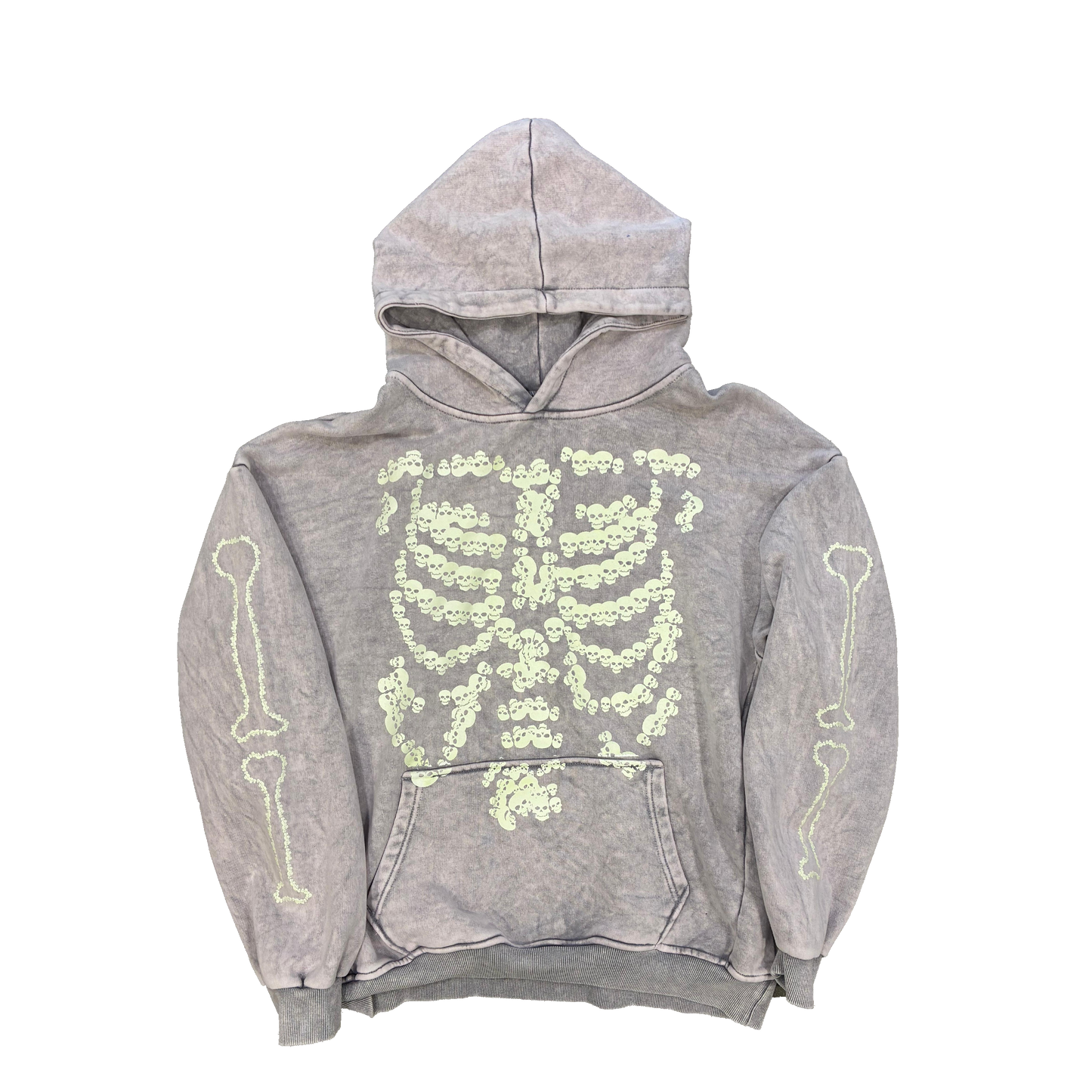 Heaven Skeleton Arc Logo Hoodie (Grey/Glow)