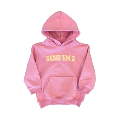 Heaven Arc Logo Hoodie (Pink/Cream) Big Kids