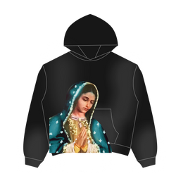 VIRGEN DE GUADALUPE HOODIE  (BLACK)