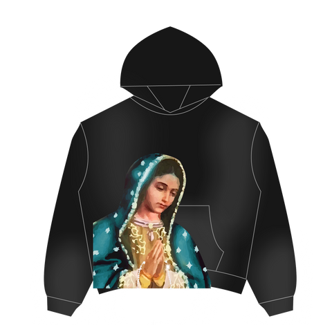 VIRGEN DE GUADALUPE HOODIE  (BLACK)