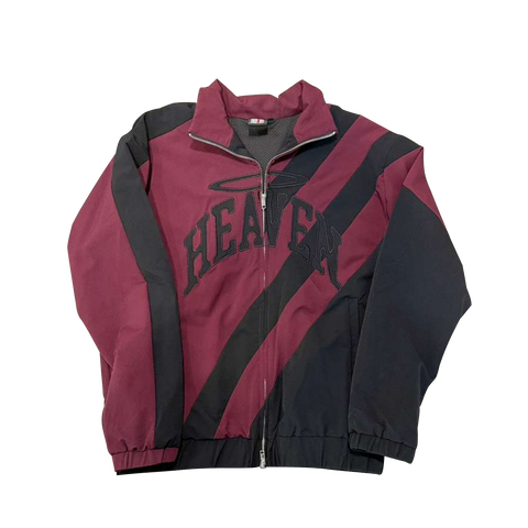 Heaven Double Layer Track Jacket Dark Burgundy