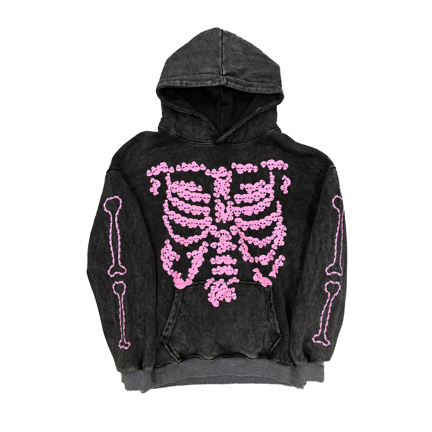 Heaven Skeleton Arc Logo Hoodie (Black/Pink)
