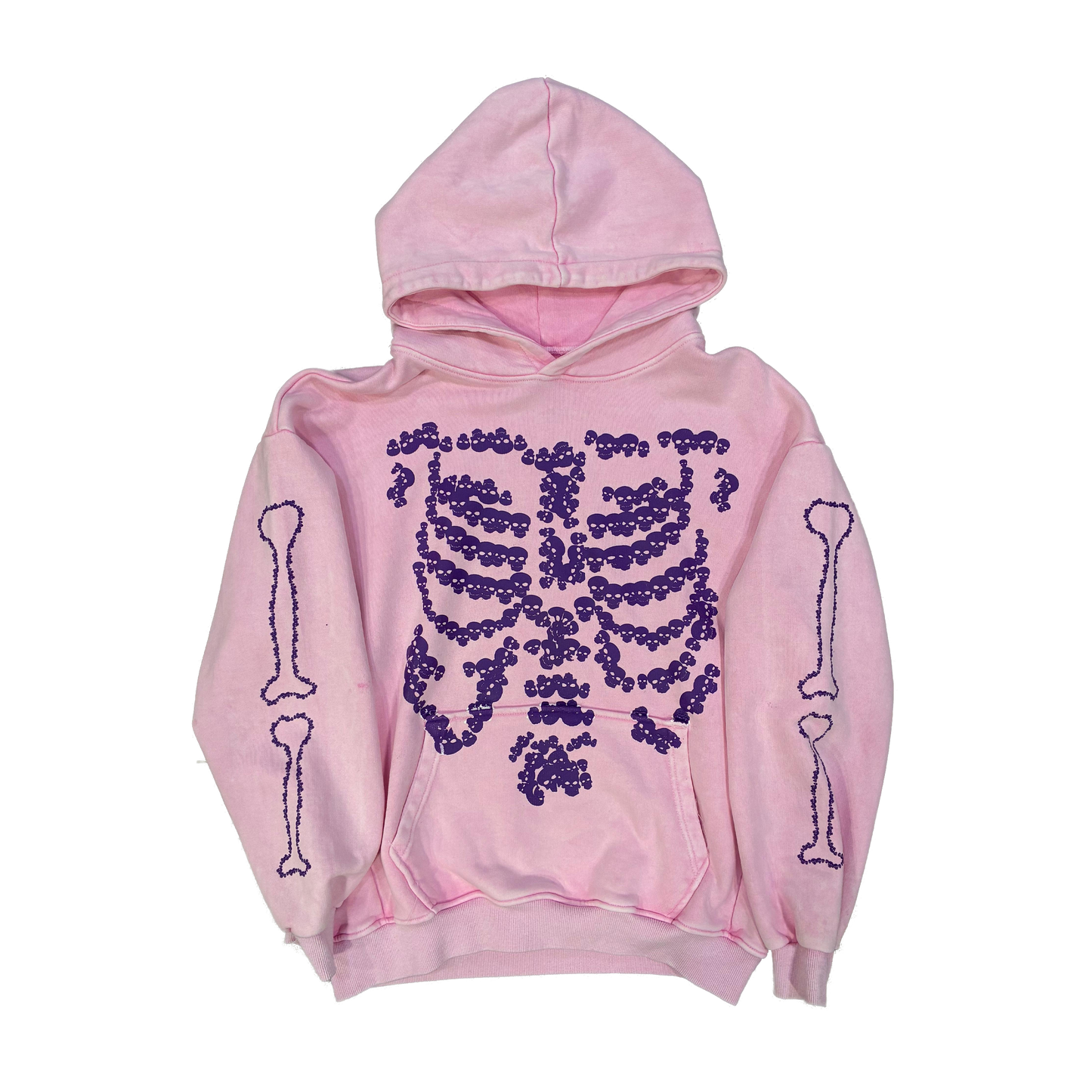 Heaven Skeleton Arc Logo Hoodie(Pink/Purple)
