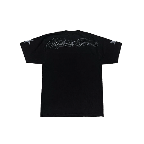 Virgen de Guadalupe Heaven is Forever Glitter Grey Tee