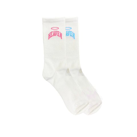 HEAVEN SOCKS PINK/BLUE & WHITE (2 PACK)