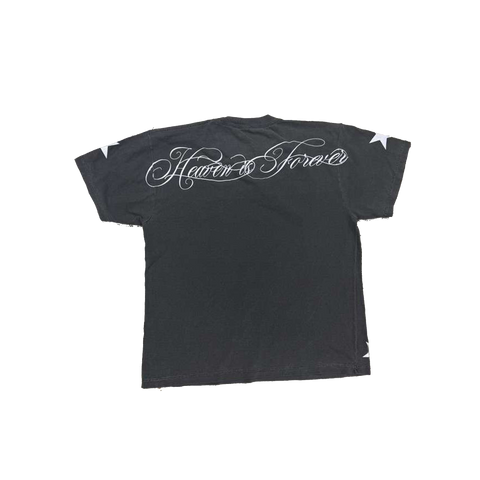 Virgen de Guadalupe Heaven is Forever Glitter Pearl White Tee