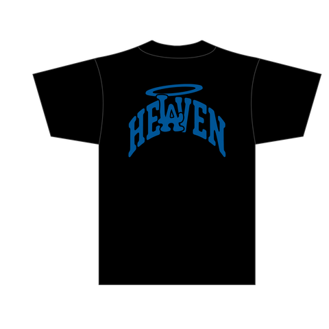 LA VIRGEN DE GUADALUPE ARC LOGO TEE BLUE