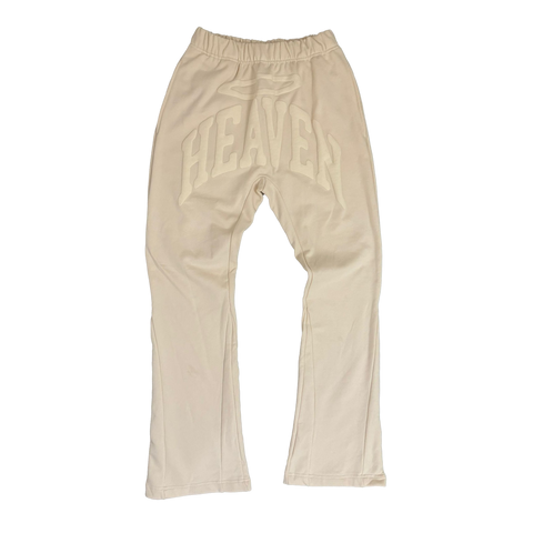 SEND EM 2 HEAVEN FLARE SWEATPANTS ( TONAL CREAM)