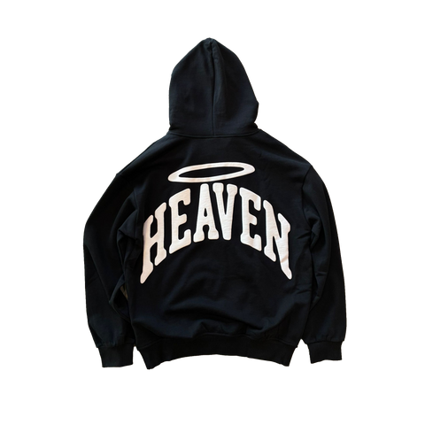 Heaven Arc Logo Hoodie (Black/White) - Hover