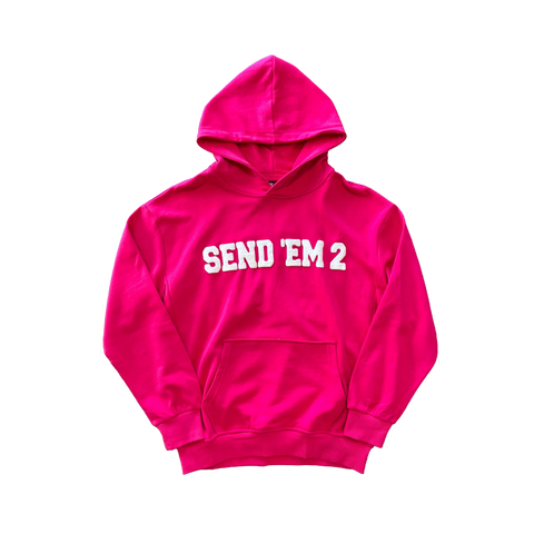 Heaven Arc Logo Hoodie  (Fuschia/White)
